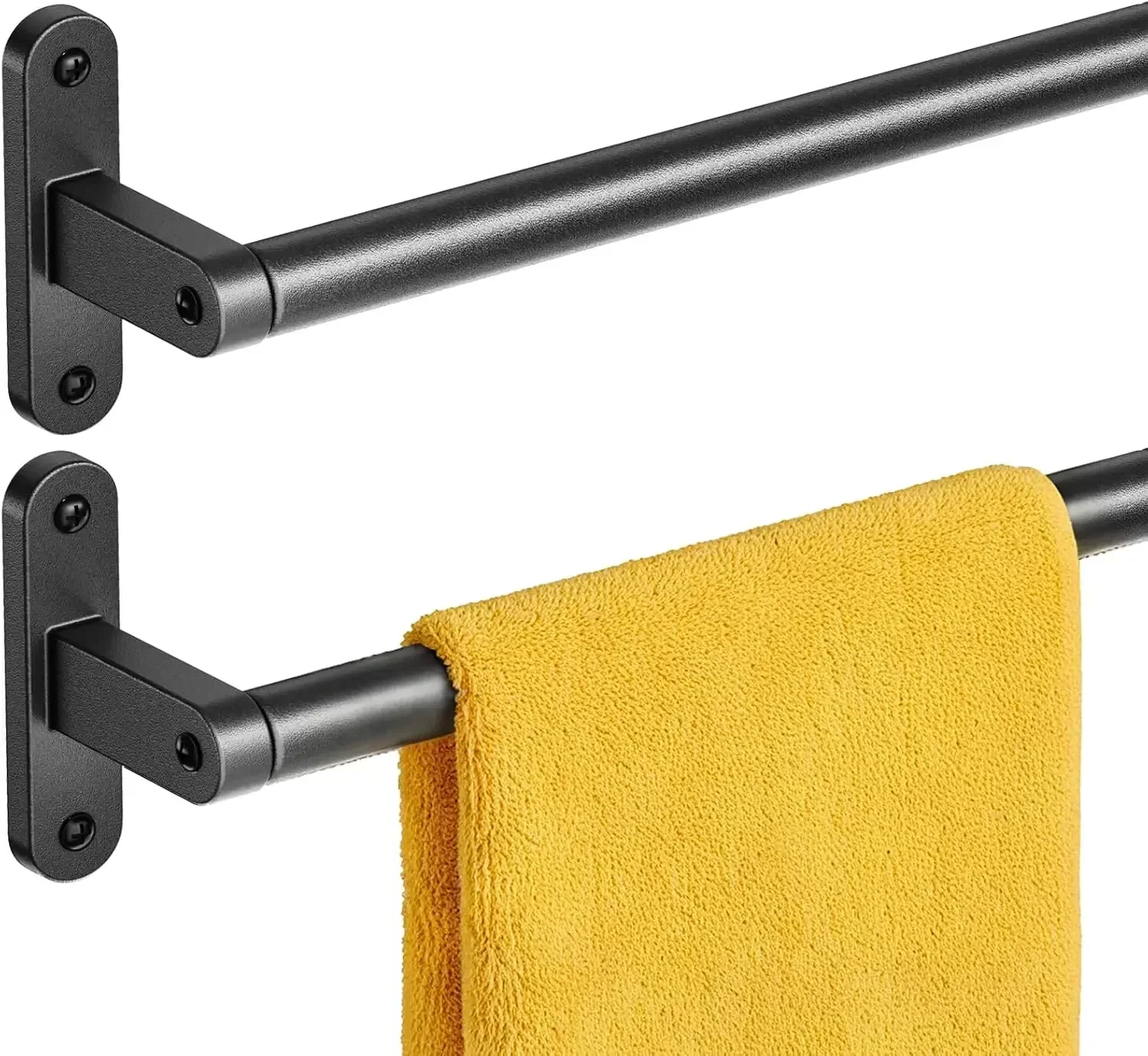 Home Essentials Bathroom Accessories - Toallero negro mate para baño -