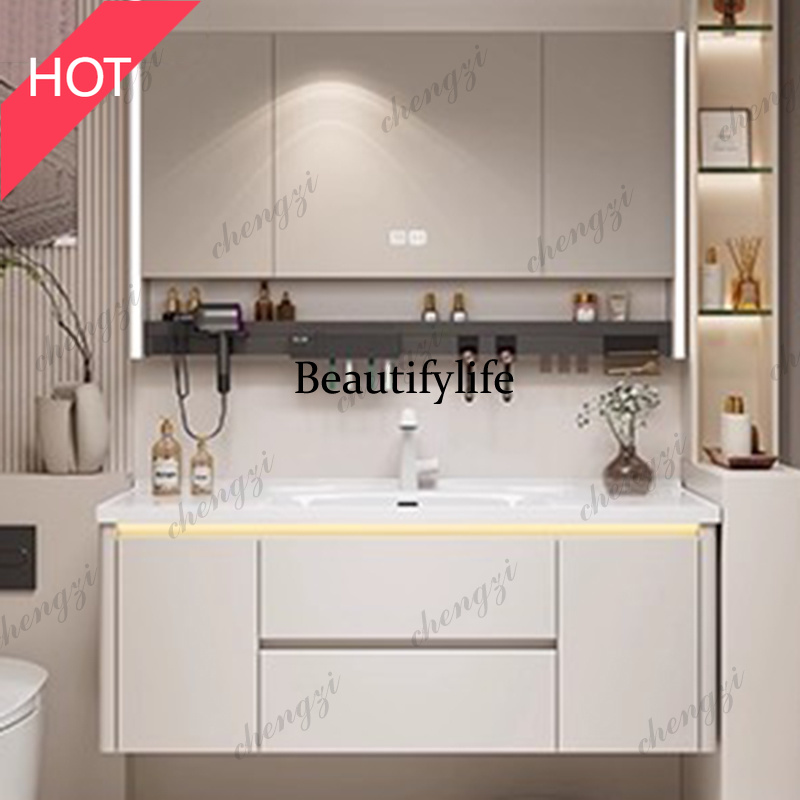 Home Bathroom Partition - Mueble Organizador M07 con Espejo, Armario
