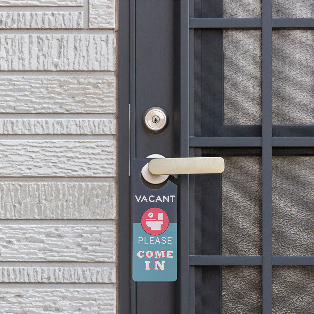 Home Bathroom Occupied Sign - Letrero colgante de doble cara para