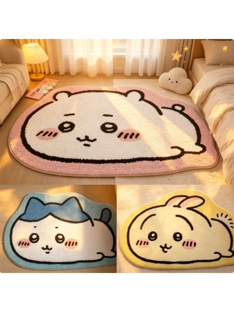 Home Bathroom Rugs - Alfombra de Dibujos Animados Chiikawa, Alfombra