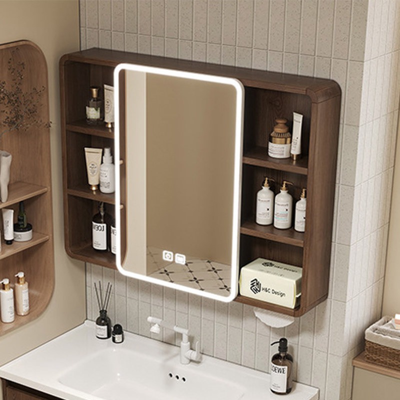 Home Bathroom Design - Armario de Baño con Espejo, Estantes
