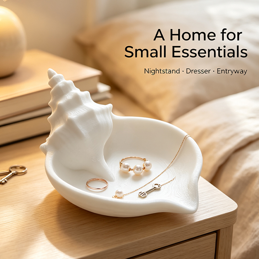 Home Essentials Bathroom Accessories - Bandeja de joyería con forma de