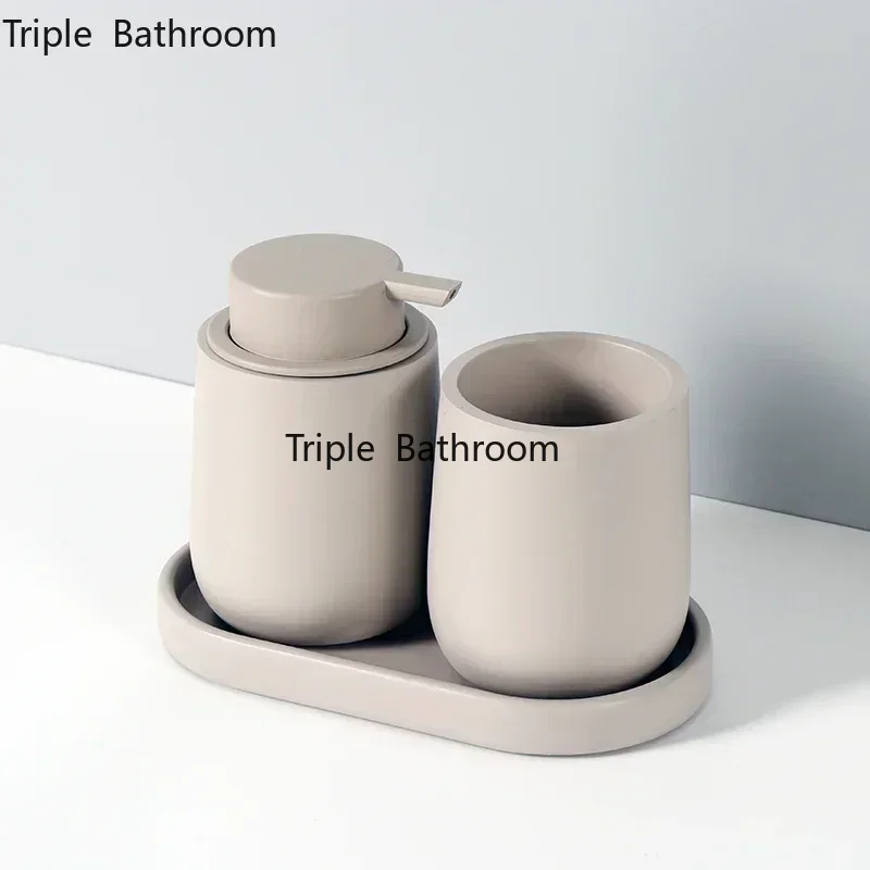 Home Essentials Bathroom Accessories - Botella de loción de resina, taza