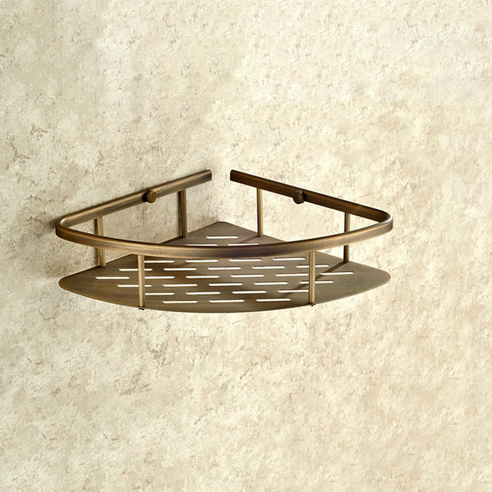 Bath Caddy Tray - Accesorio de baño de latón antiguo,