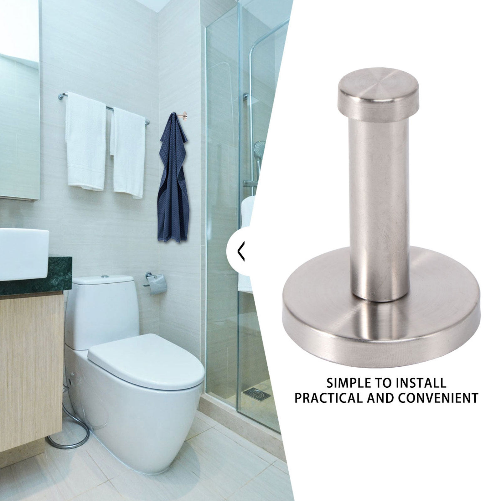 6 Ganchos Metálicos de Acero I - Home Bathroom Design reseña y precio