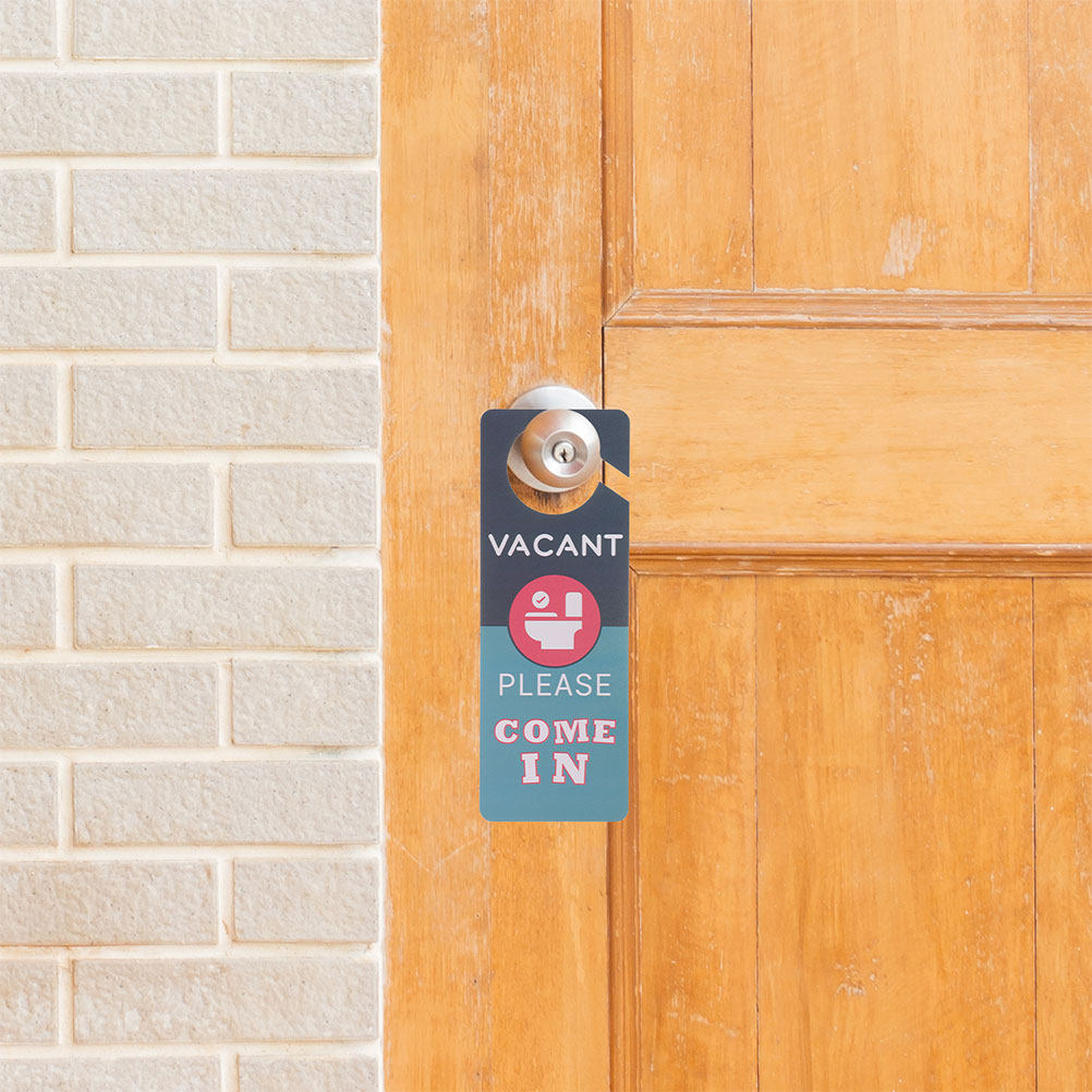 Letrero colgante de doble cara - Home Bathroom Occupied Sign reseña y precio