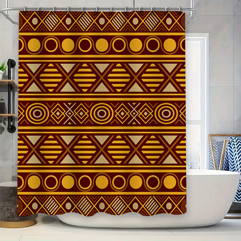Cortina de ducha geométrica im - Home One Bathroom Accessories reseña y precio