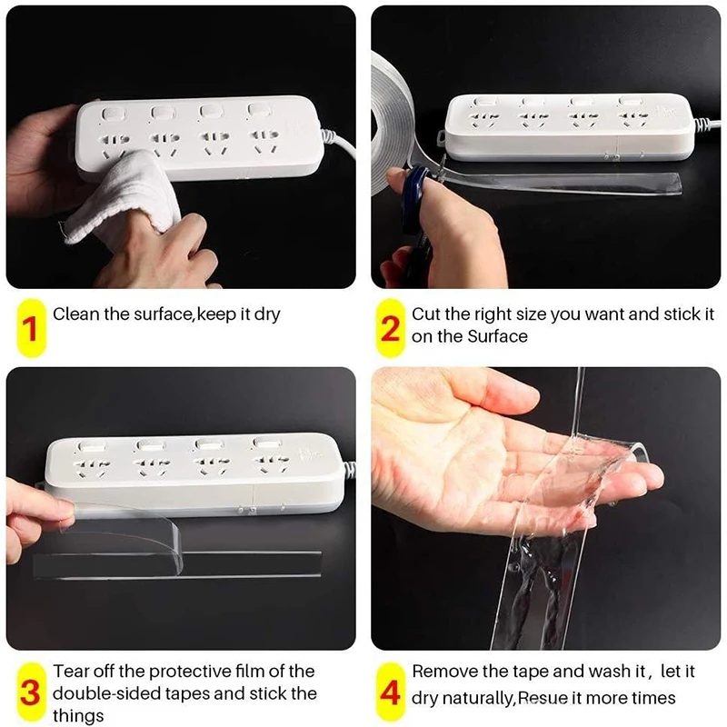 Nano cinta adhesiva de doble c - Home Bathroom Design reseña y precio