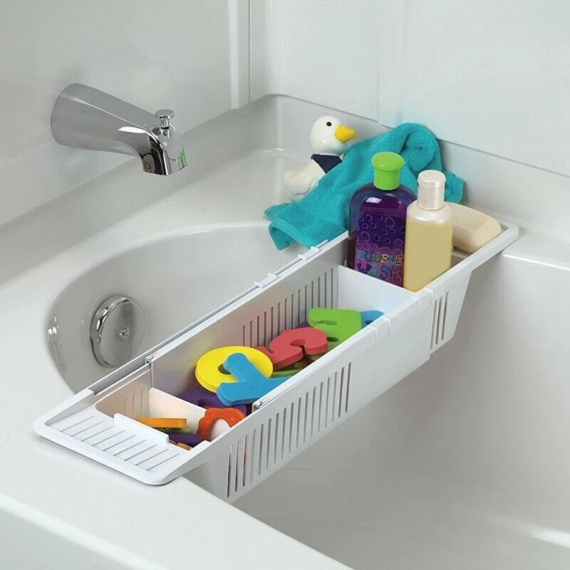 Bandeja retráctil multifunción - Bath Caddy Tray reseña y precio