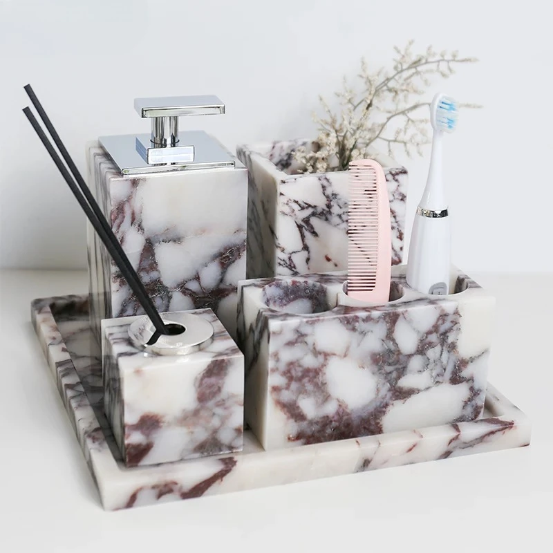 Bandeja de Mármol Natural de L - Bath Caddy Tray reseña y precio
