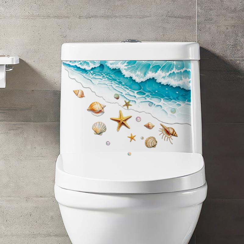 Pegatina para inodoro con temá - Home Bathroom Design reseña y precio