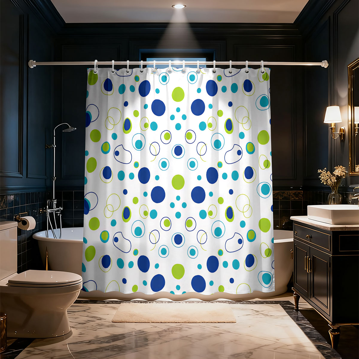 Cortina de Ducha Estampada Col - Home Bathroom Partition reseña y precio