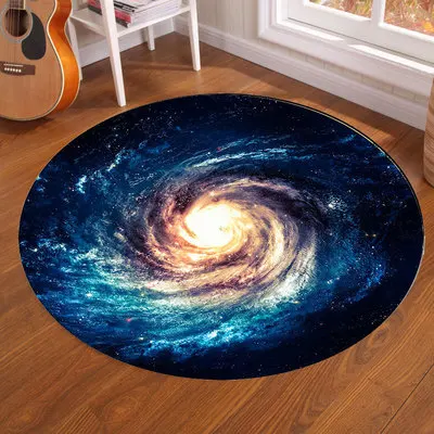 Alfombra redonda de galaxia, t - Home Bathroom Rugs reseña y precio