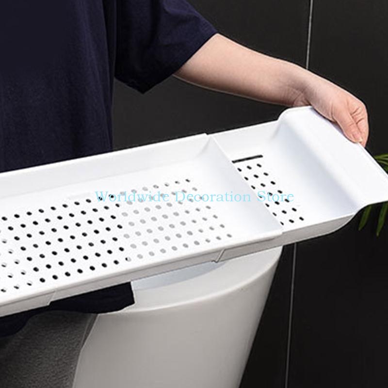 Estante baño drenaje extensibl - Bath Caddy Tray reseña y precio
