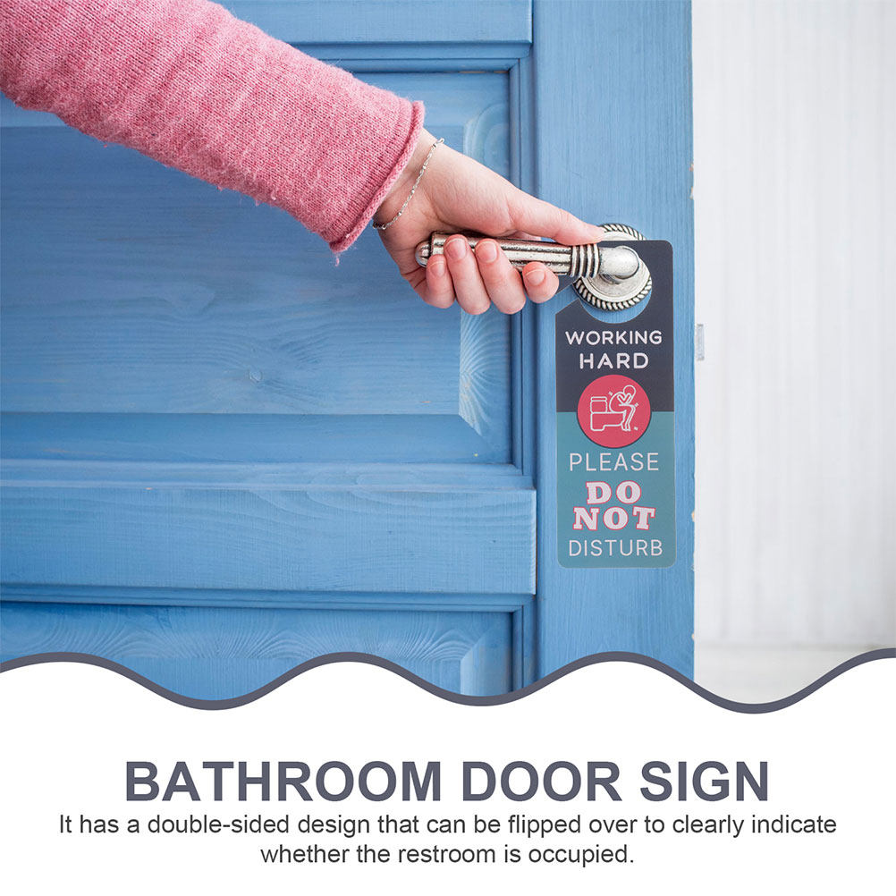 Letrero colgante de doble cara - Home Bathroom Occupied Sign reseña y precio